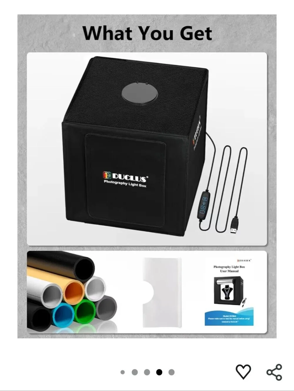 Black Photography Light Box - Portable Photo Studio
